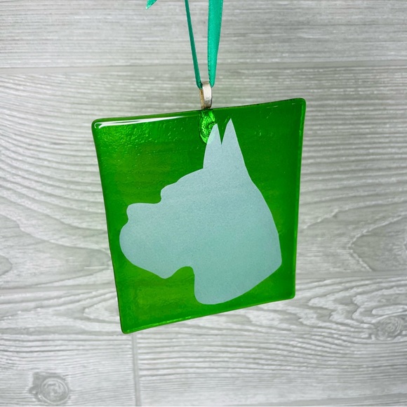 Stained glass sun catcher boxer dog coaster decoration orniment art handmade - Picture 4 of 6